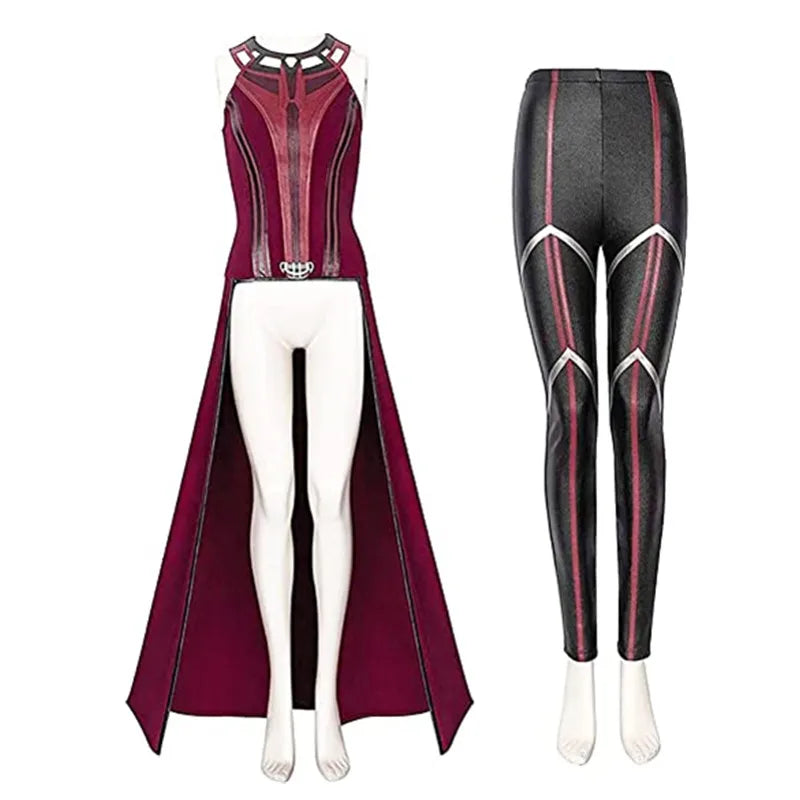 Scarlet Witch Cosplay Full Set Costume Cloak Pants - Tophatter Daily Deals
