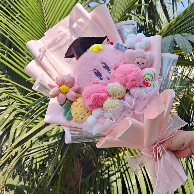 Kawaii Pink Graduation Kirby Plush Bouquet Anime - Tophatter Daily Deals