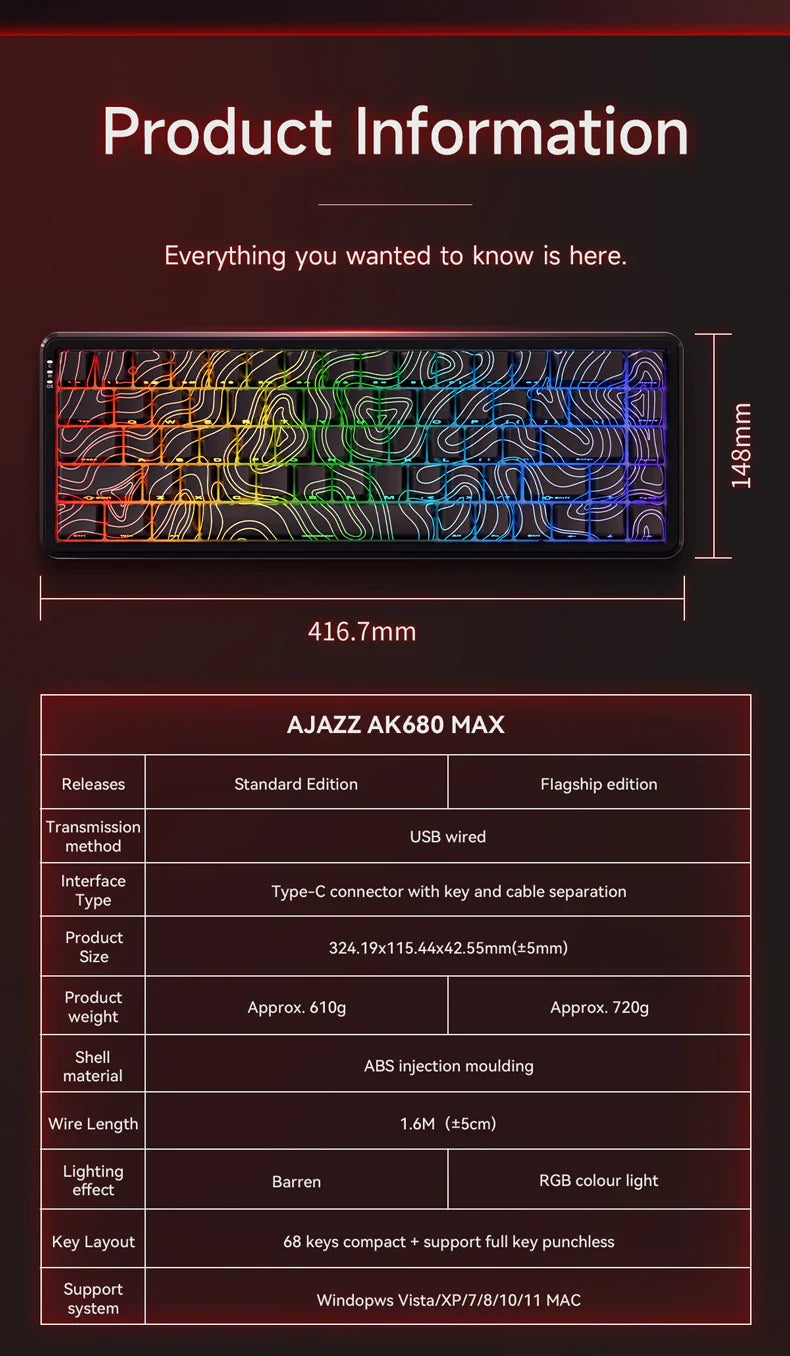 Mechanical Keyboard Sixty Mini Wireless ARGB Magnetic Hall - Tophatter Daily Deals