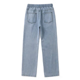 Stretchy Men Wide Leg Jeans - Drawstring Waist, Denim - Tophatter Daily Deals