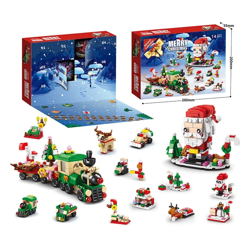 Christmas Building Blocks Advent Calendar DIY Kit Kids - Tophatter Daily Deals