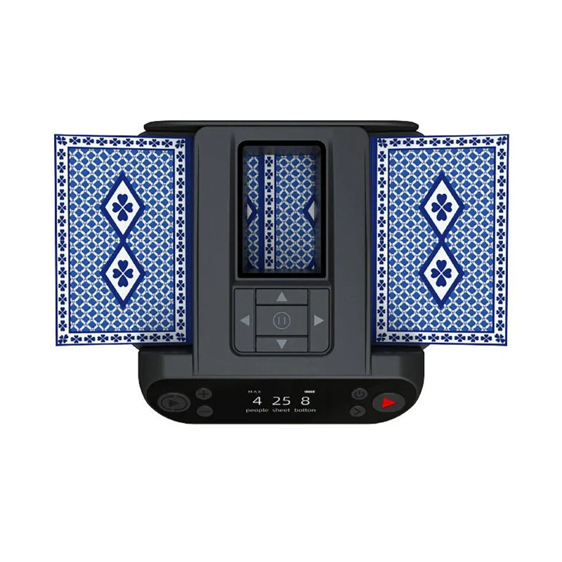 360° Rotating Automatic Card Shuffle Dealer Machine 2 In 1 Playing Cards Shuffling Dealing Tool Party Games Poker Device - Tophatter Daily Deals