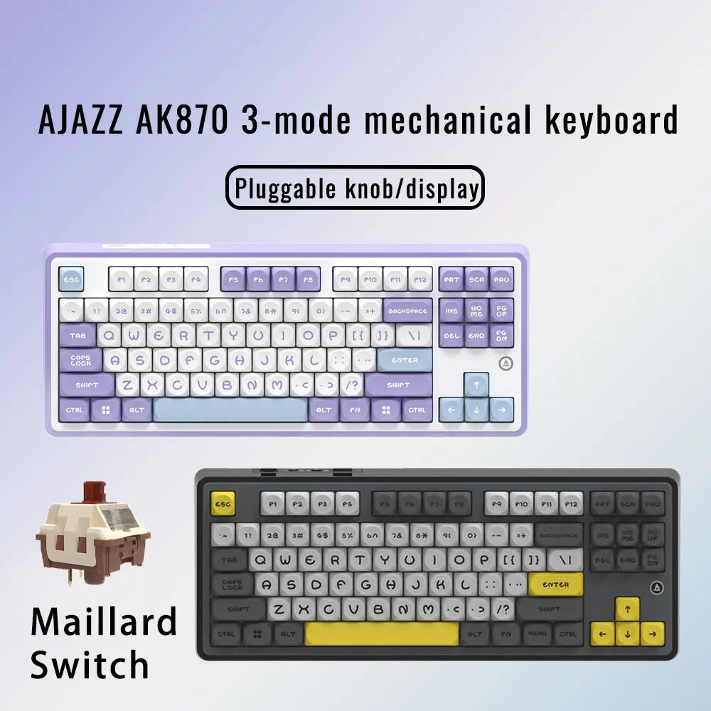 Mechanical Keyboard 87 Key Tri Mode RGB Hot Swappable - Tophatter Daily Deals