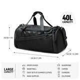40L Foldable Sports Gym Travel Duffel Bag Black Duffel Bags - Tophatter Daily Deals