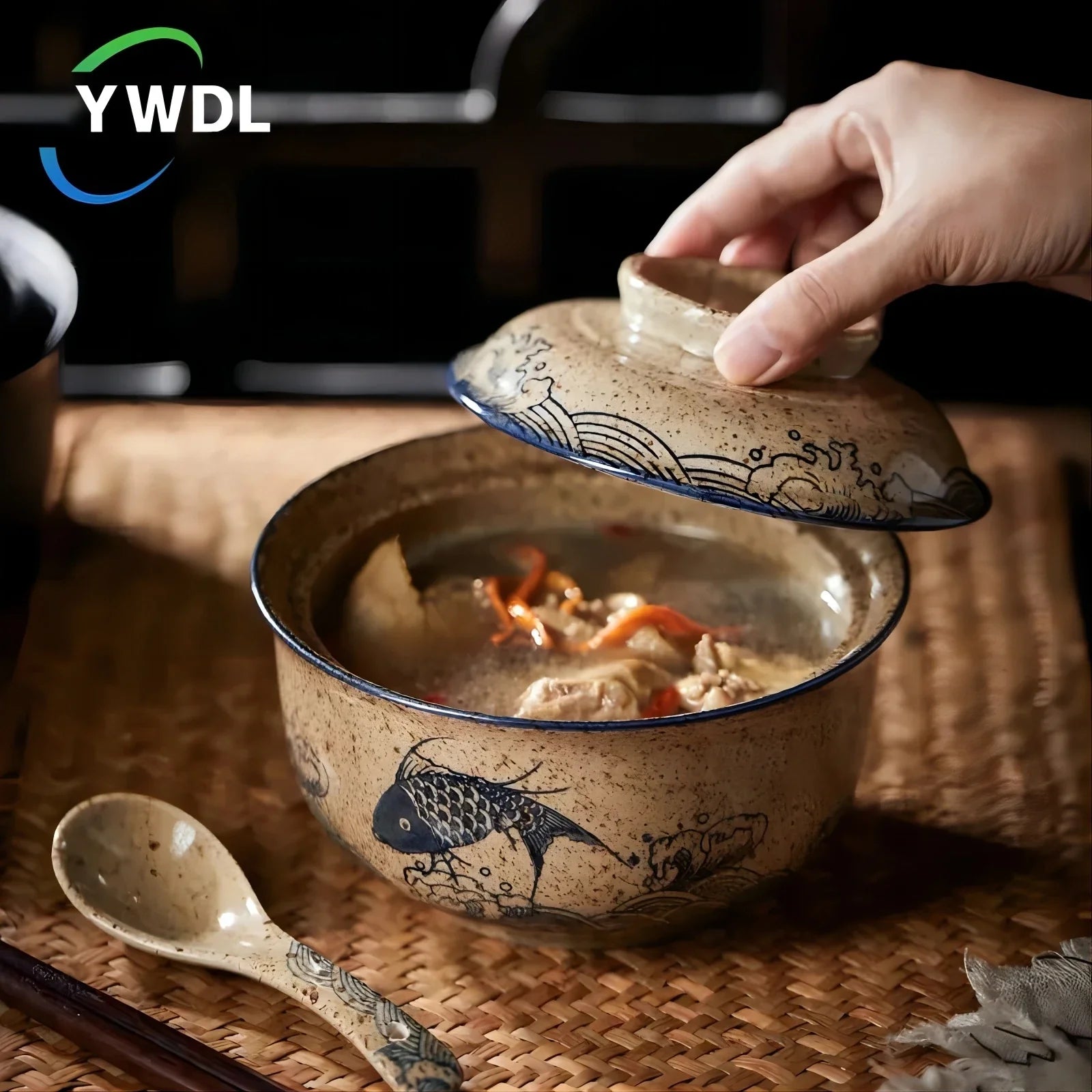 Instant Ramen Bowl With Lid Porcelain Large Capacity - Tophatter Daily Deals