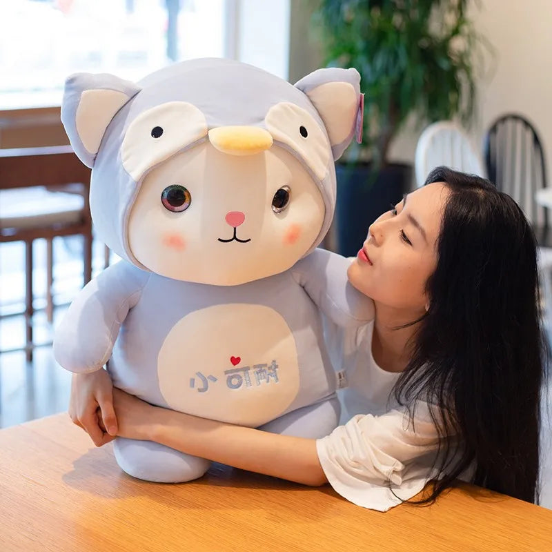 ChooChoo Cat Stuffed Animals Plush Toys Kawaii Soft Plushie Wearing Kigurumi Animals - Tophatter Daily Deals