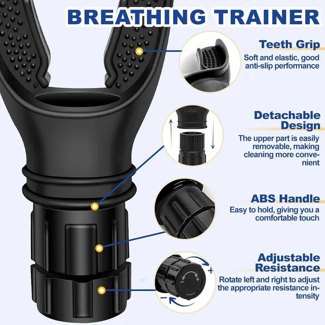 Breathing Trainer Lung Exerciser Adjustable Resistance - Tophatter Daily Deals
