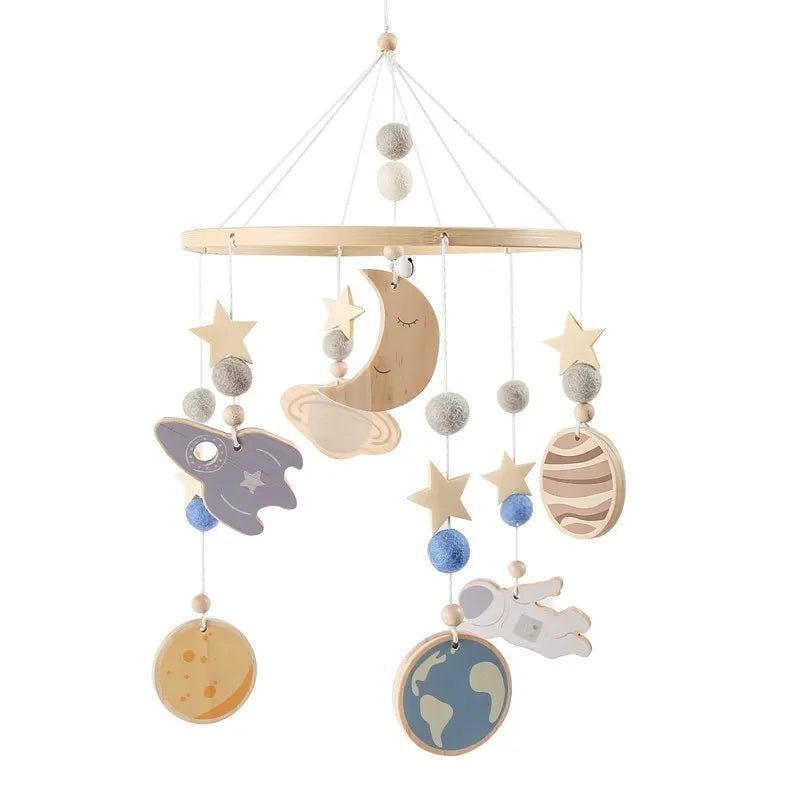 Wooden Baby Mobile With Music Box Newborn Sensory Toys G - Tophatter Daily Deals