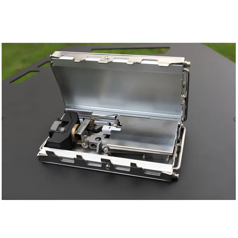 Camping Foldable Cartridge Stove Silver Camp Cooking - Tophatter Daily Deals