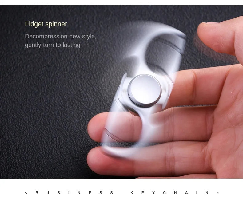 Fidget Spinner Keychain Stainless Steel EDC Gift 2025 - Tophatter Daily Deals
