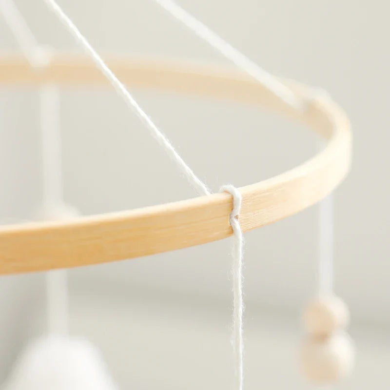 Baby Crib Mobile Wooden Nursery Newborn Sensory Toys - Tophatter Daily Deals