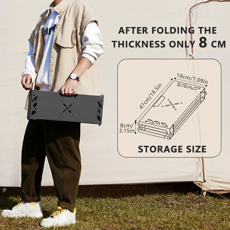Tactical Folding Camping IGT-Compatible Table Black Camp Furniture - Tophatter Daily Deals