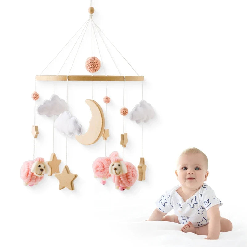 Baby Crib Mobile Wooden Musical Newborn Sensory Toys - Tophatter Daily Deals
