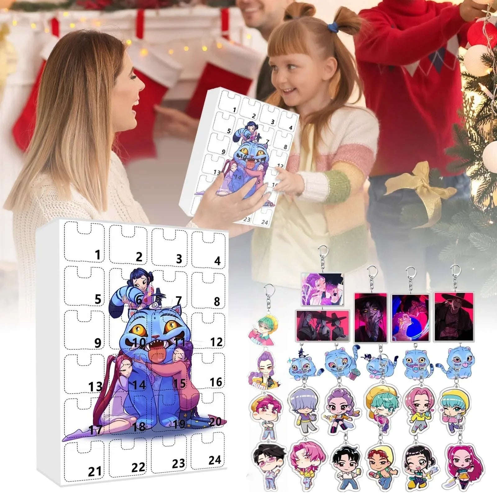 Kpop Advent Calendar 24 Day Demon Hunters Keychain Gift 02 - Tophatter Daily Deals