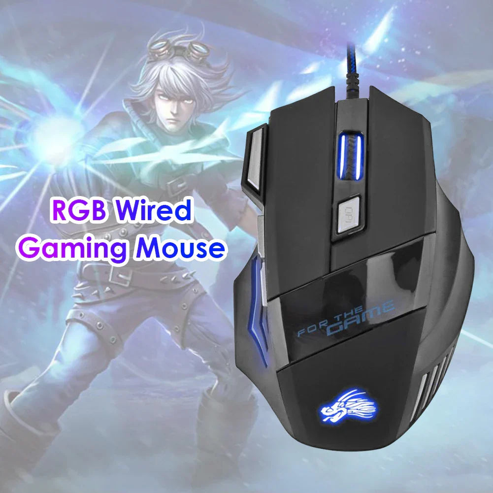 Usb Wired Gaming Mouse 7 Button Backlit Ergonomic Comfort - Tophatter Daily Deals