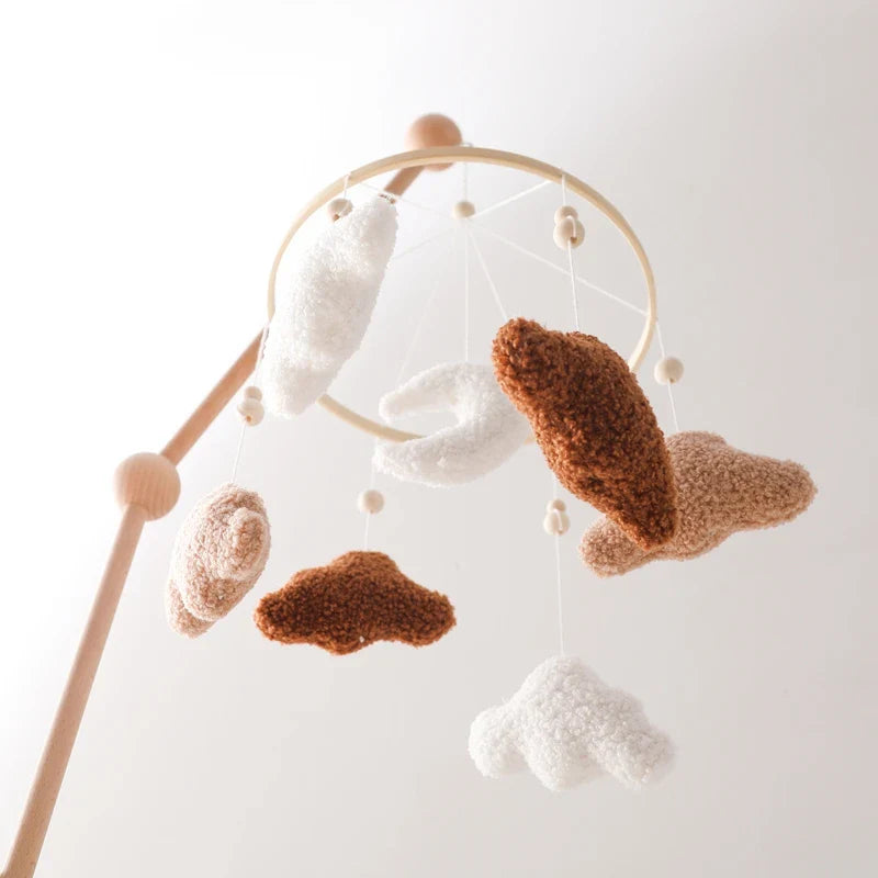 Baby Crib Mobile Wooden Nursery Newborn Sensory Toys - Tophatter Daily Deals