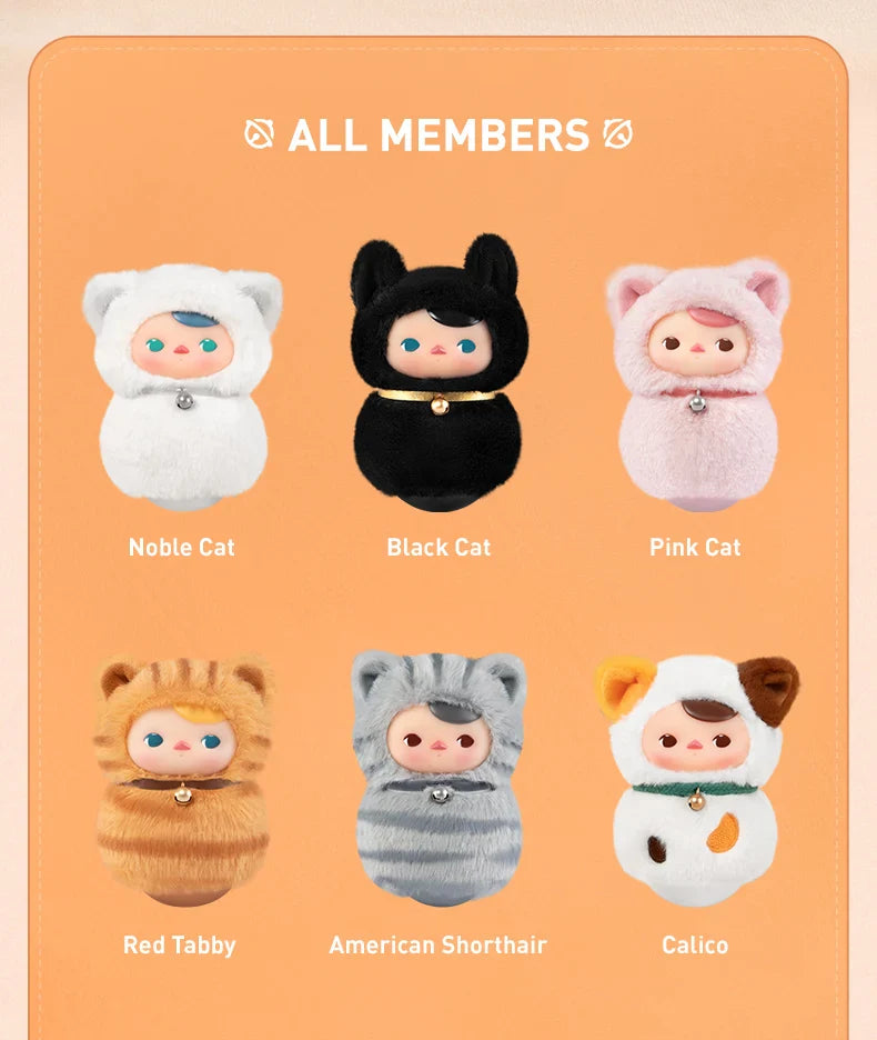 Genuine Pop Mart Pucky Roly-Poly Kitty Series - Vinyl Plush Blind Box Animals - Tophatter Daily Deals
