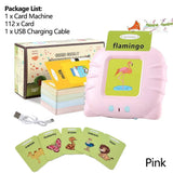 Interactive Educational Toy Flash Card Learning Machine for 2-6 Year Olds, Screen-Free Learning with Audio Function Pink Educational Toys - Tophatter Daily Deals