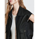 Lightweight Women's Sleeveless Jacket - Linen Cotton, Spring - Tophatter Daily Deals