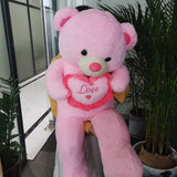 Giant Plush Bear Love Heart Teddy Birthday Anniversary Gift - Tophatter Daily Deals