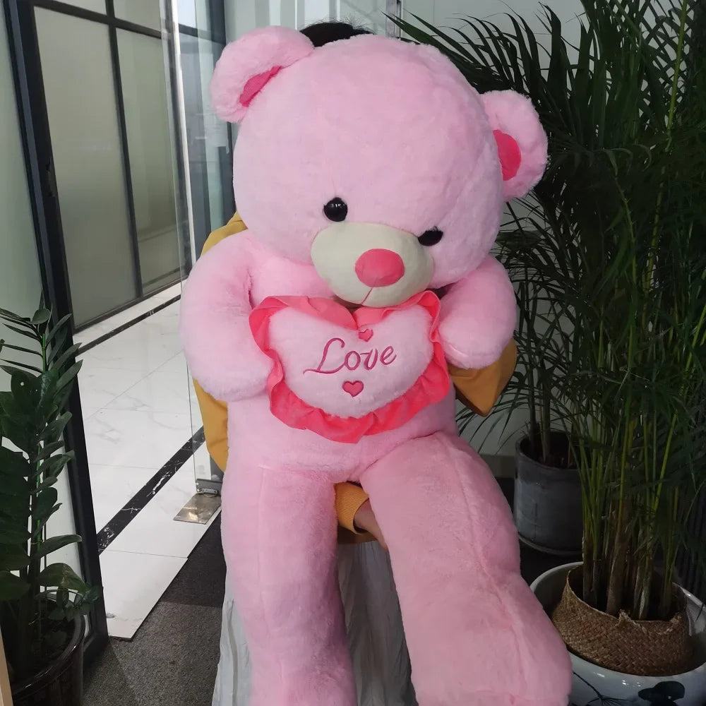 Giant Plush Bear Love Heart Teddy Birthday Anniversary Gift - Tophatter Daily Deals