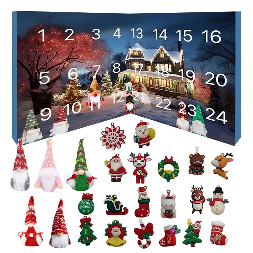 Christmas Gnome Advent Calendar 24 Plush Countdown 2025 B - Tophatter Daily Deals
