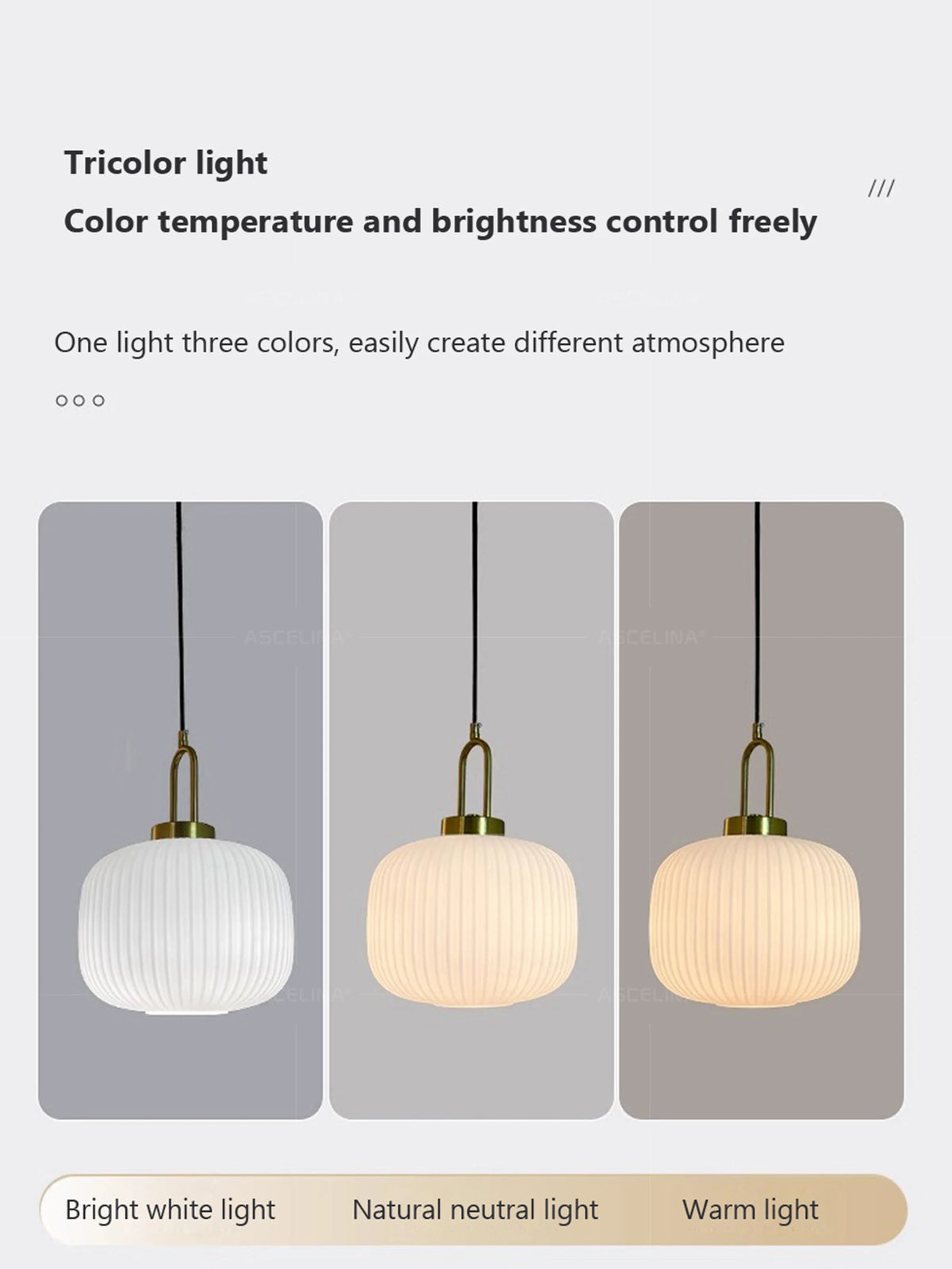 Japandi Glass Pendant Light Japanese Nordic Hanging Lamp Warm - Tophatter Daily Deals