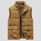 Insulating Mens Fleece Vest - Quilted Corduroy, Casual - Tophatter Daily Deals