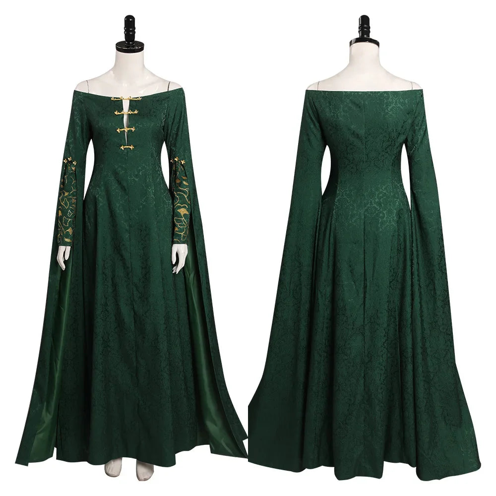 Alicent Cosplay Dress Medieval Fantasy Gown Halloween Style B - Tophatter Daily Deals