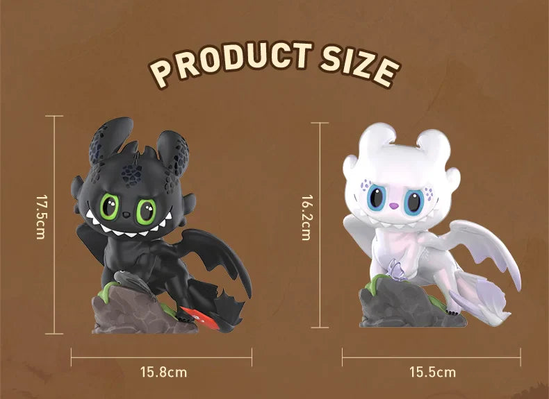 Genuine Pop Mart The Monsters Labubu - How to Train Your Dragon 200% Figurine Toothless Light Fury Mythical - Tophatter Daily Deals