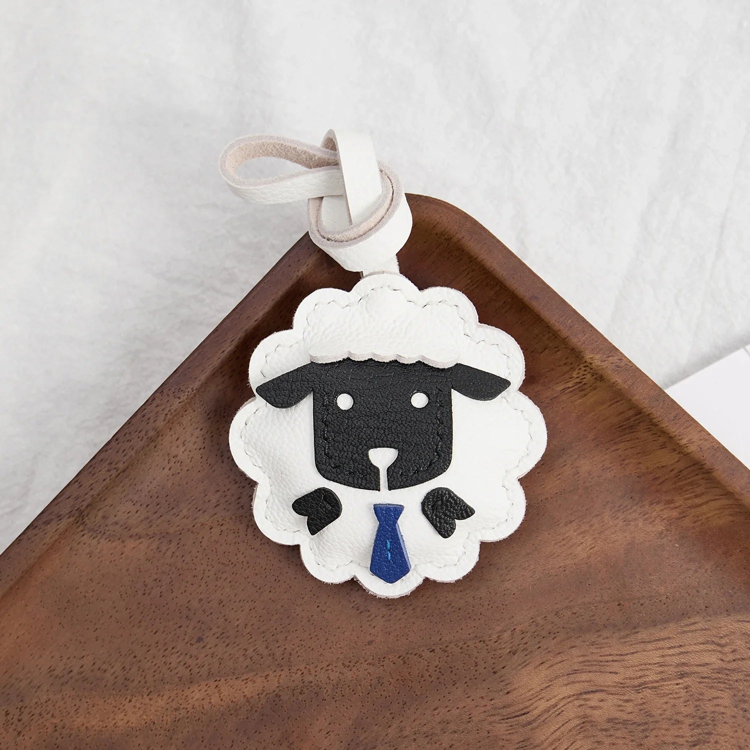 Leather Bag Charm No Face Keychain Black Cozy Cute Gift M - Tophatter Daily Deals