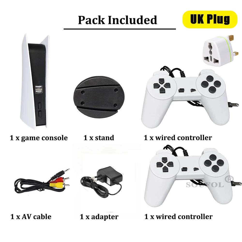 Game Station 5 Video Game Console With 200 Classic Game 8 Bit TV Consola Retro Handheld Kids USB Wired Gaming Player AV Output Video Game Consoles - Tophatter Daily Deals