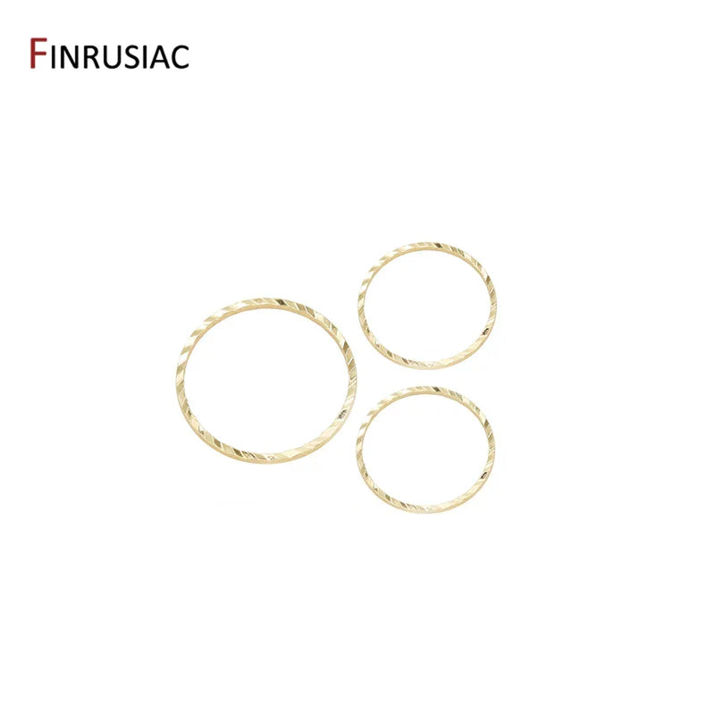14K Gold Plated Brass Jewelry Ring Connectors Pack 10Pc - Tophatter Daily Deals