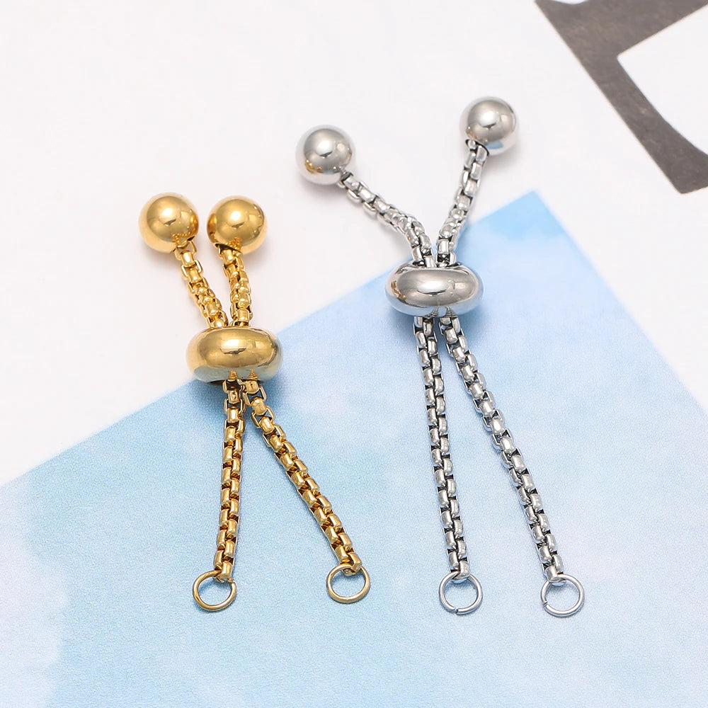 Stainless Steel Bracelet Extenders Adjustable Slider 3Pc - Tophatter Daily Deals