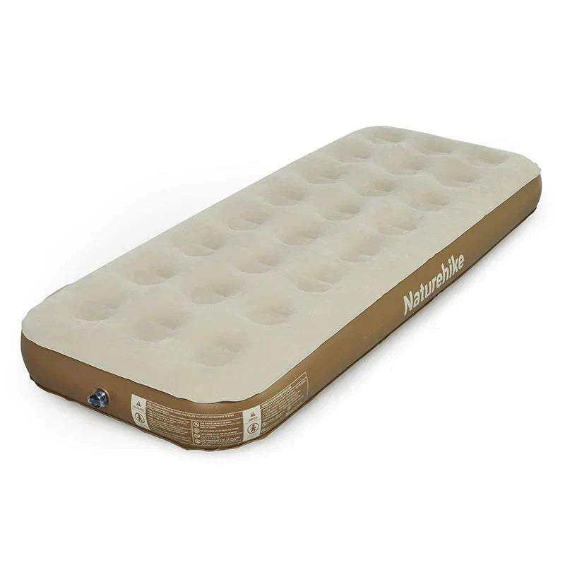 Camping Air Mattress PVC Inflatable Bed Khaki Camping & Hiking - Tophatter Daily Deals