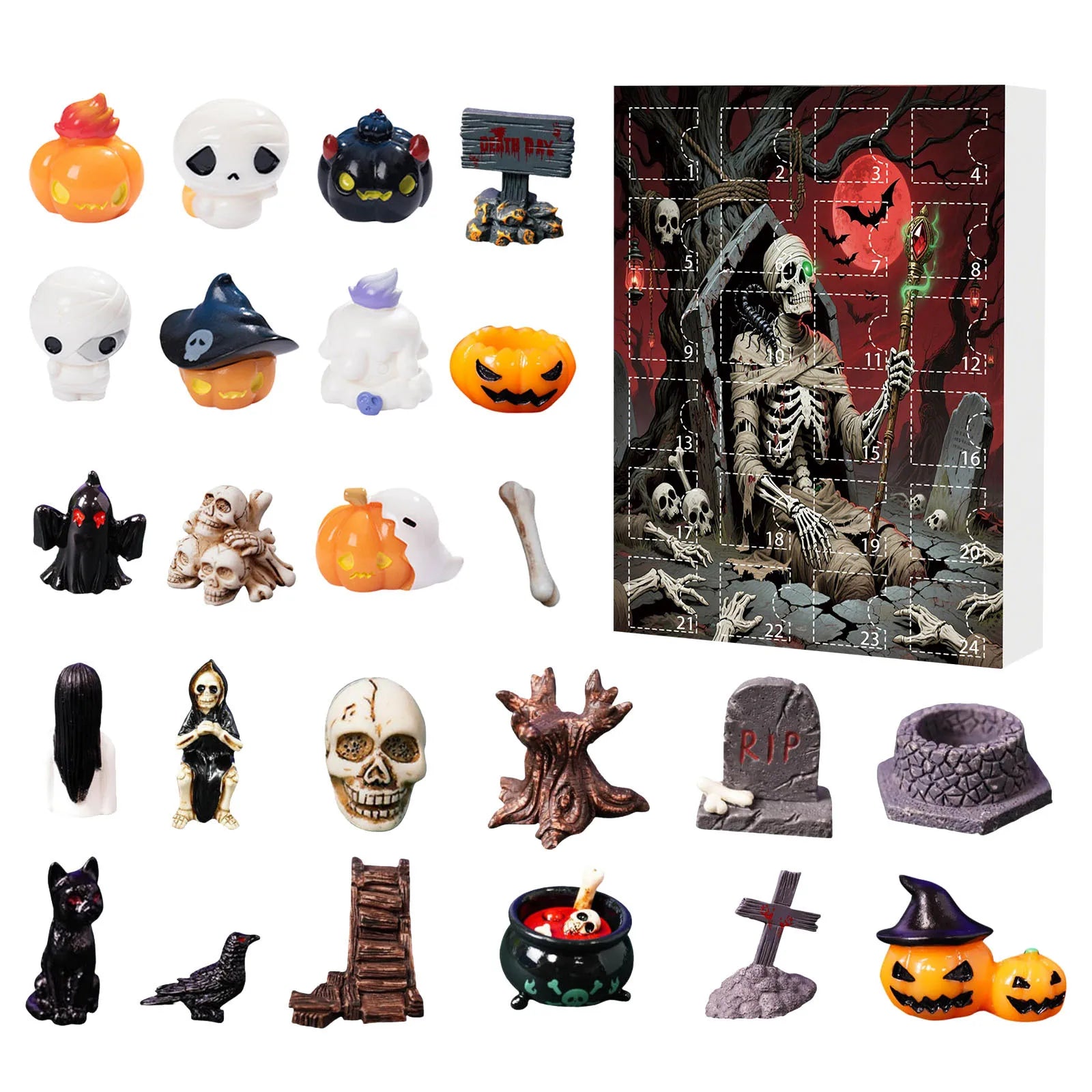 Halloween Advent Calendar 24 Countdown With Mini Figures - Tophatter Daily Deals