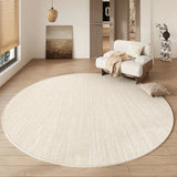 Round Rug Cream Wabi Sabi Luxury Non Slip Waterproof D - Tophatter Daily Deals