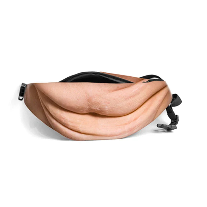 Funny Dad Bod Money Belt Bag Men Travel Bags Flesh Color Creative Fanny Pack Beer Fat Belly Bum Pouch Waist Bag A4 - Tophatter Daily Deals
