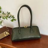 Baguette Shoulder Bag Large Pillow Style (Green) Apparel & Accessories > Handbags, Wallet's & Cases > Handbags - Tophatter Daily Deals