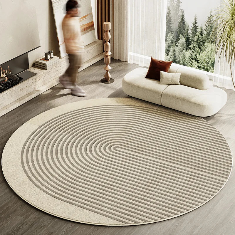 Japanese Round Striped Rug Thick Washable Nonslip Mat - Tophatter Daily Deals