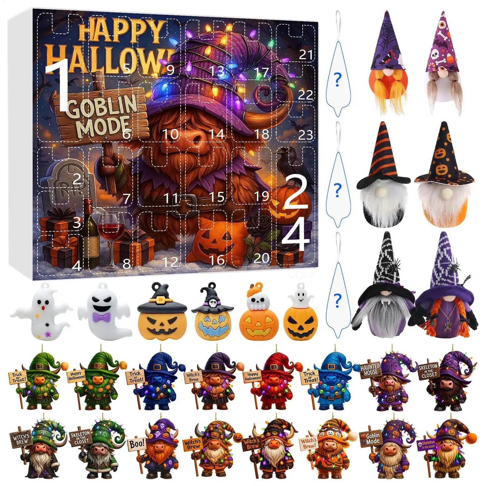 Halloween Gnome Advent Calendar Plush Countdown 2025 - Tophatter Daily Deals