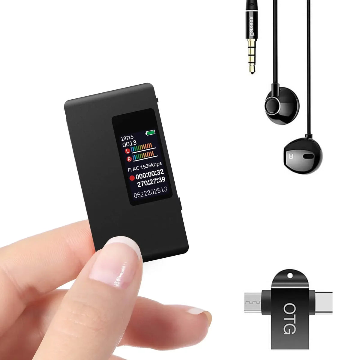 Mini Digital Discreet Voice Recorder For Kids Pocket Black - Tophatter Daily Deals