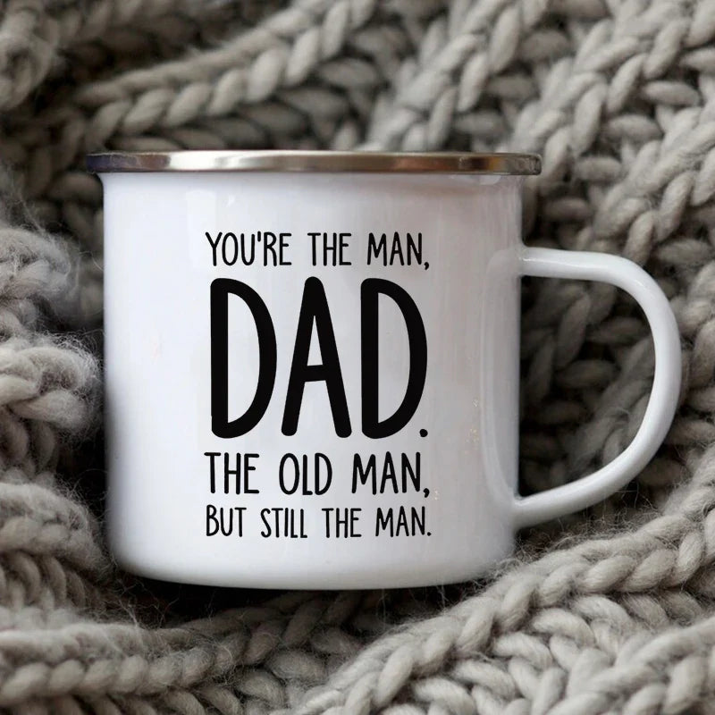 Dad Nutritional Facts Coffee Mug Enamel Cup for Papa Daddy Stepdad Father’s Day Gift Best Dad Ever Cups Dad Gifts From Kids XH5951-A015WH-8 - Tophatter Daily Deals
