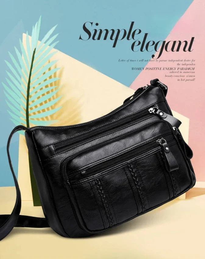 Women's Shoulder Crossbody Bag with Multilayered Soft Leather Apparel & Accessories > Handbags, Wallet's & Cases > Handbags > Shoulder Bags - Tophatter Daily Deals