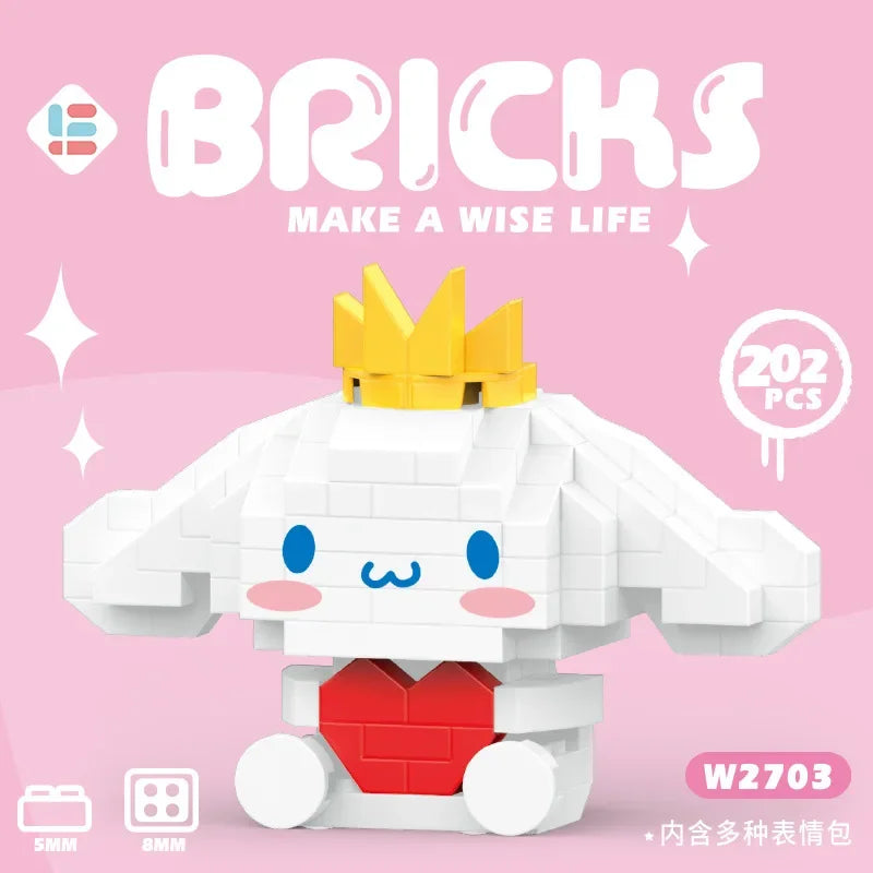 Sanrio Cinnamoroll Lego Building Block Figures With Crown Anime - Tophatter Daily Deals