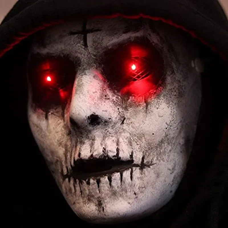 Halloween Mask Red LED Demon Latex Creepy Party Mask - Tophatter Daily Deals