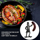 BBQ Accessory Portable Camping Hot Dog Grill Holder Rust-proof Sausage Stand Rack for Funny Bbq Heat-resistant Outdoor Sausage - Tophatter Daily Deals