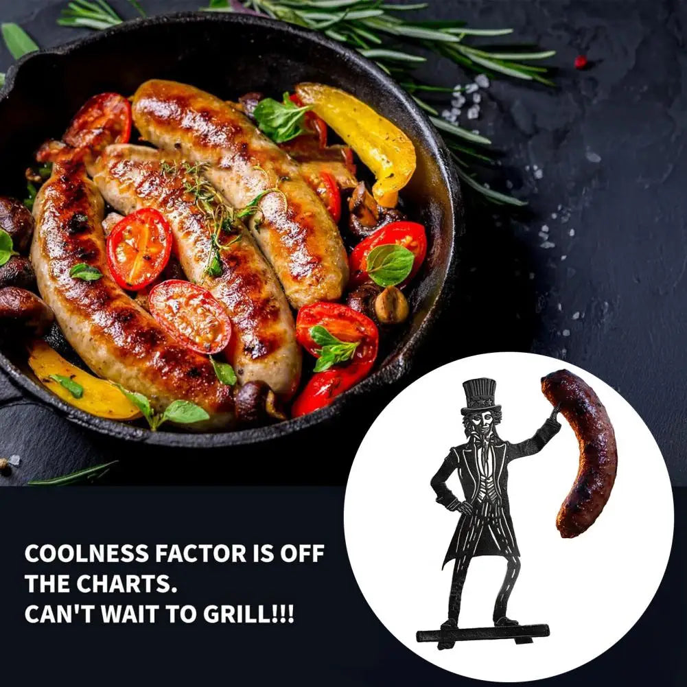 BBQ Accessory Portable Camping Hot Dog Grill Holder Rust-proof Sausage Stand Rack for Funny Bbq Heat-resistant Outdoor Sausage - Tophatter Daily Deals
