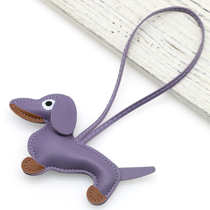 Dachshund Pu Leather Bag Charm Baseball Keychain Gift - Tophatter Daily Deals