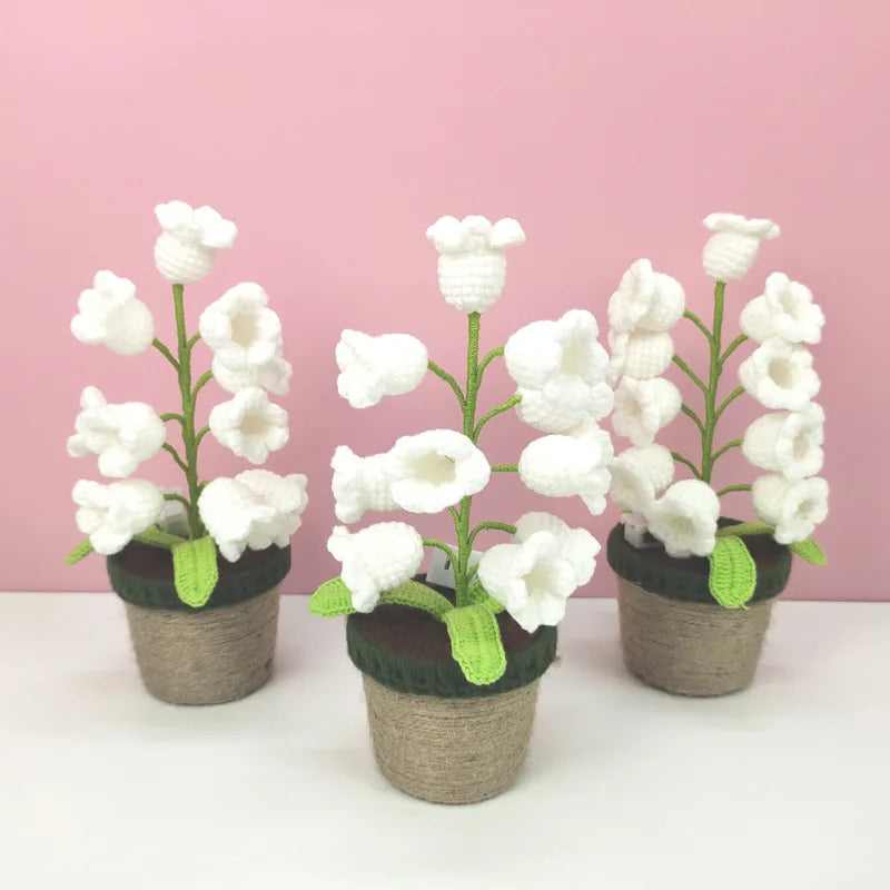 Knitted Lily Of The Valley Cotton Rope Pot Lamp Cozy - Tophatter Daily Deals